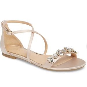 Jewel Badgley Mischka Teddy Embellished Sandal